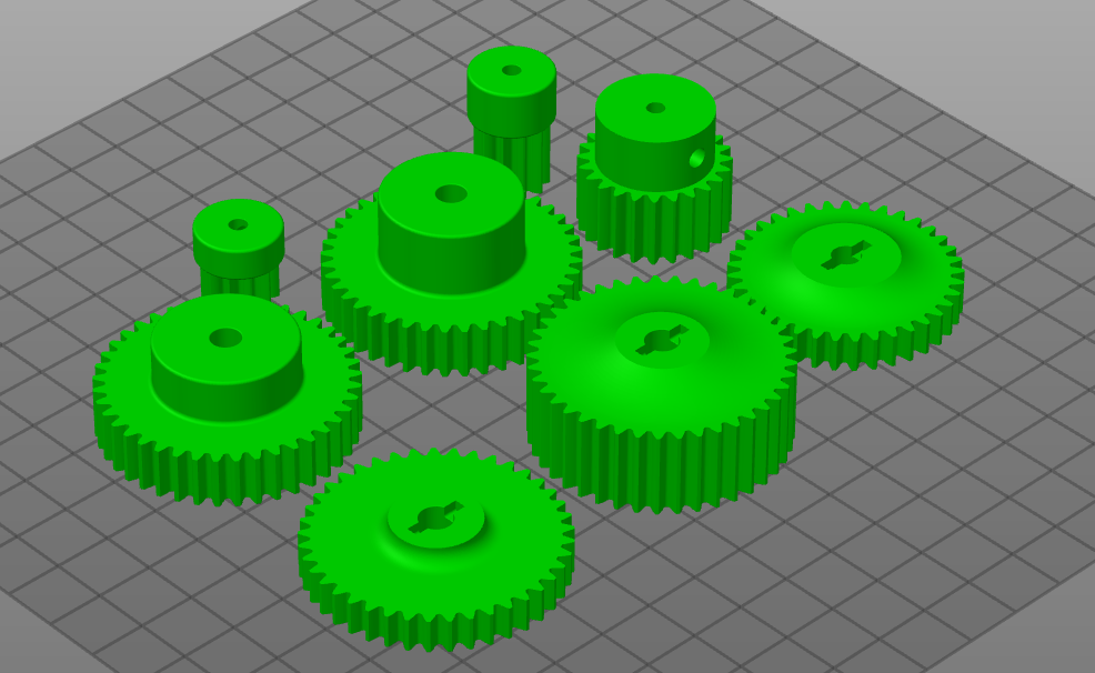 STL file Mod 1 1/10 gear set, pinion and spur ⚙️ ・3D printer model to ...